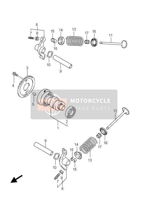 Suzuki UX150 SIXTEEN 2011 Árbol De Levas & Válvula para un 2011 Suzuki UX150 SIXTEEN